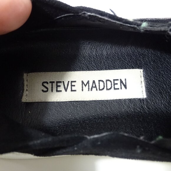 Steve Madden Fayna Black Slip On Sneakers Shoes Women Size 7 Faux Suede - Picture 5 of 7